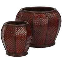 Thumbnail for Rounded Weave Decorative Planters (Set of 2)