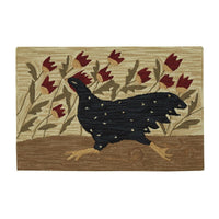 Thumbnail for Chicken Run Rooster Hooked Rug - The Fox Decor