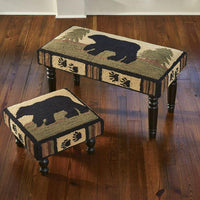Thumbnail for Adirondack Bear Hooked Bench Park Designs - The Fox Decor