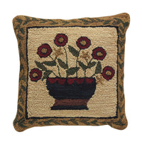 Thumbnail for Flower Basket Hooked Pillow Set- Polyester Fill 18