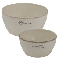 Thumbnail for Villager Mixing Bowls - Cream Set of 2 Park Designs