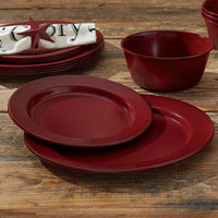 Thumbnail for Linville Enamel Dinner Plates - Red Set of 4 Park Designs