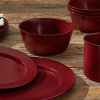 Thumbnail for Linville Enamel Bowls - Red Set of 4 Park Designs