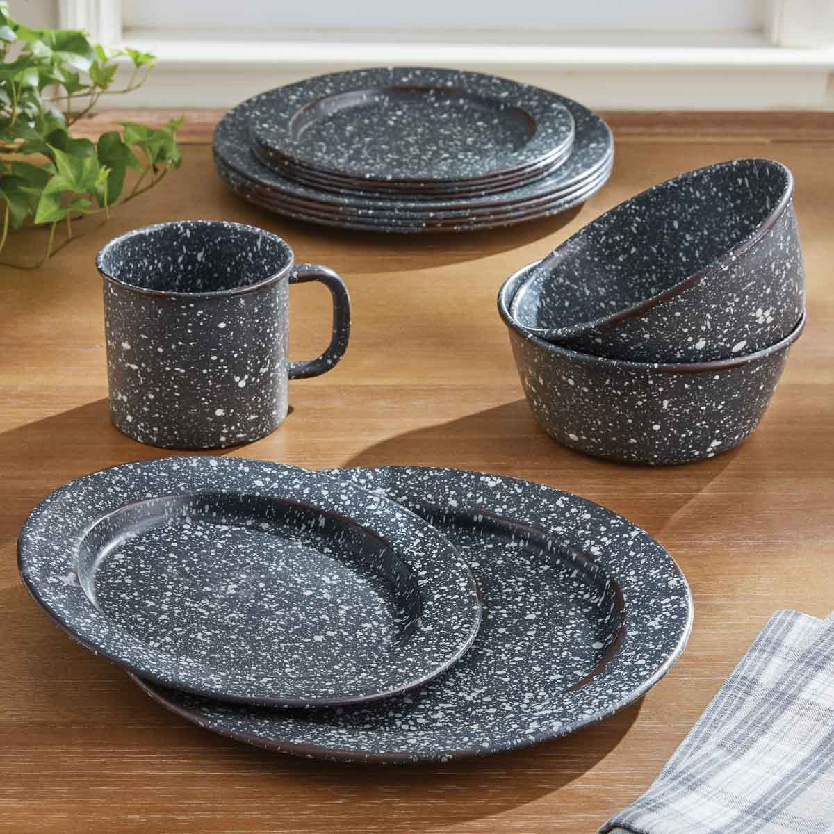 Granite Enamelware Gray - Dinner Plates Set of 4 Park Designs