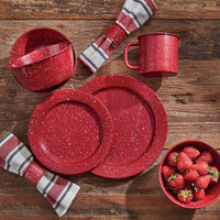 Thumbnail for Granite Enamelware Red - Salad Plates Set of 4 Park Designs