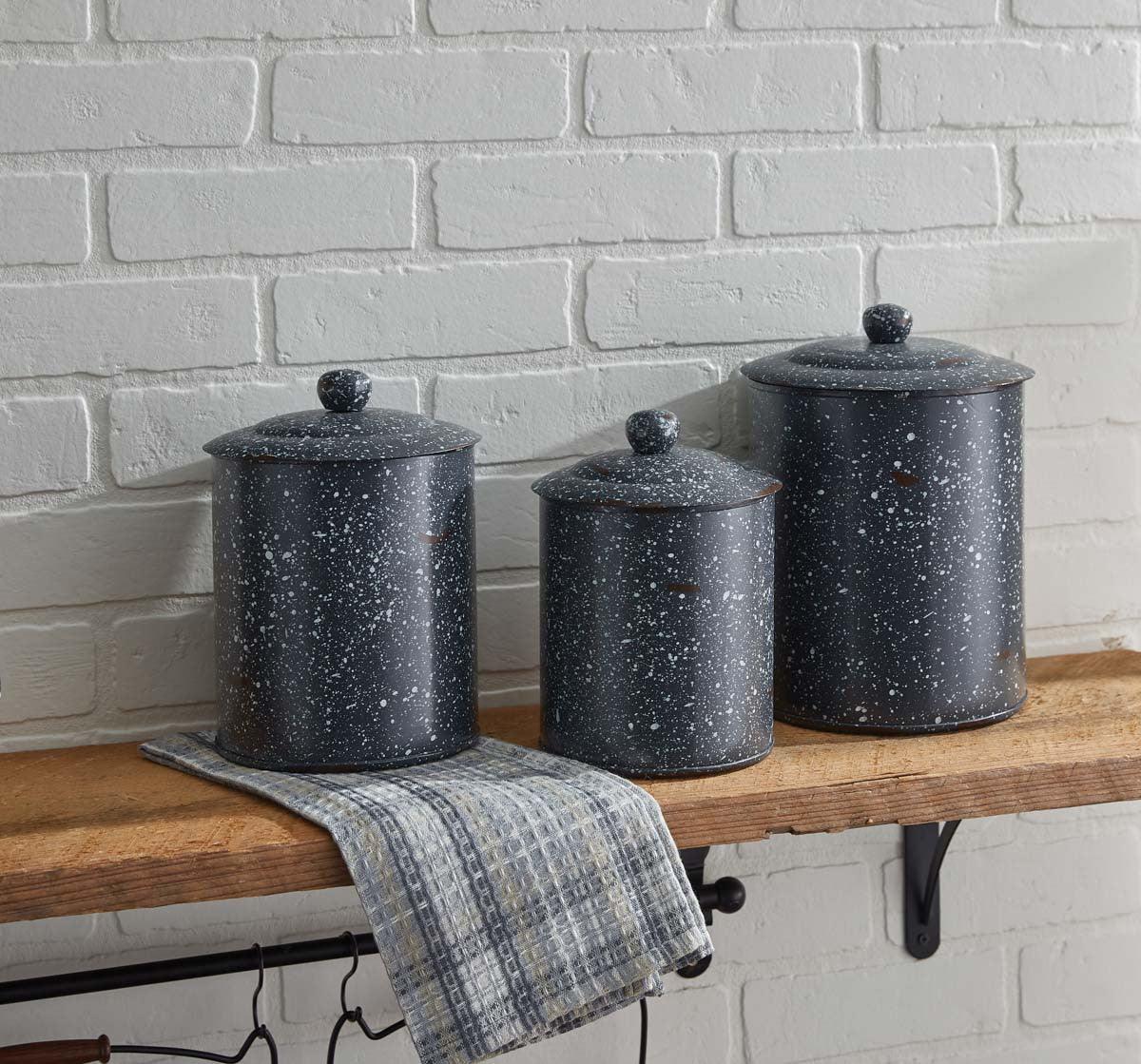 Granite Enamelware Gray - Canister Set Park Designs - The Fox Decor