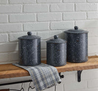 Thumbnail for Granite Enamelware Gray - Canister Set Park Designs - The Fox Decor