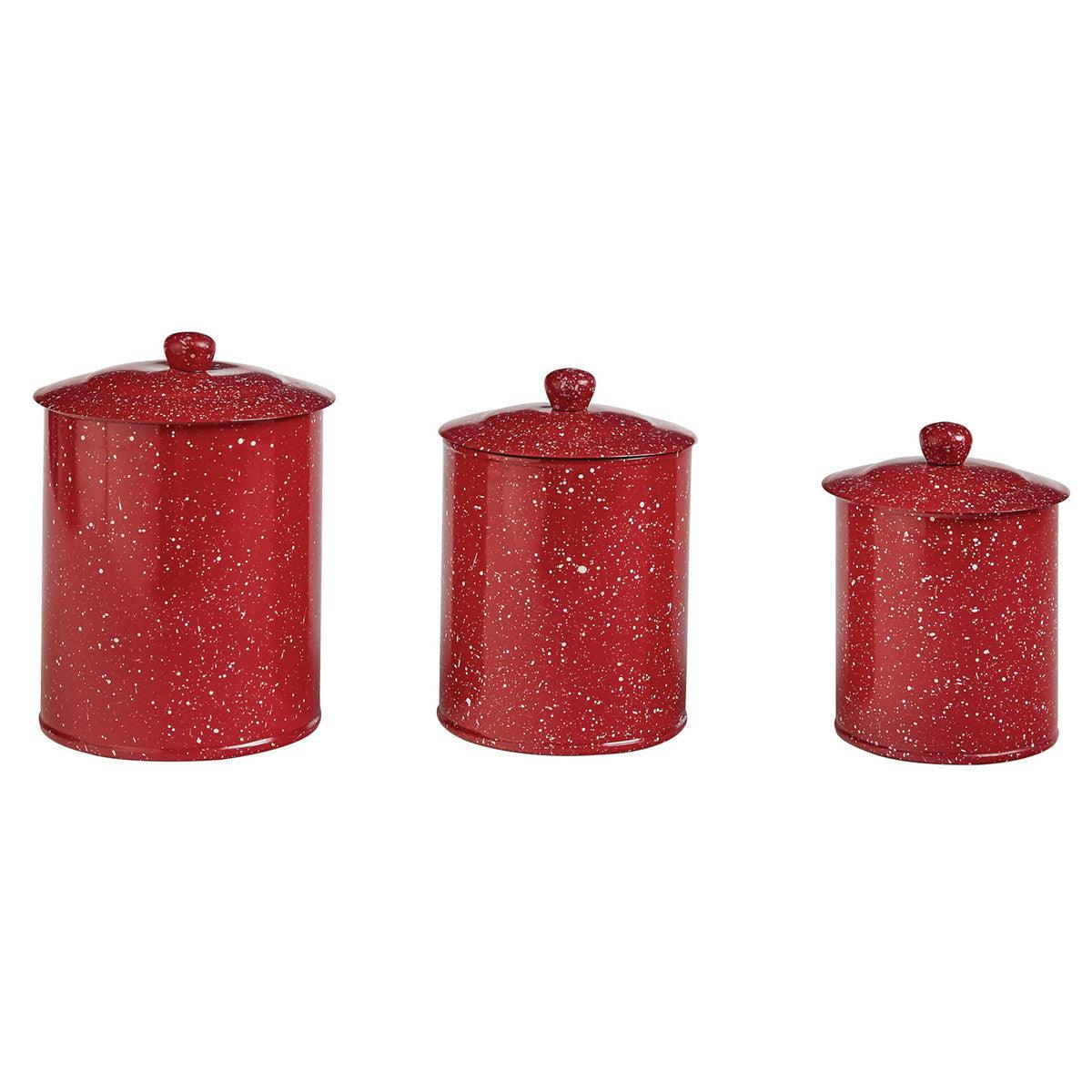 Granite Enamelware Red - Canister Set Park Designs - The Fox Decor
