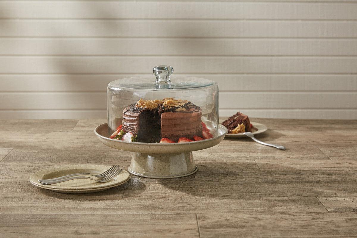 Granite Enamelware Sandstone - Cake Pedestal Park Designs - The Fox Decor