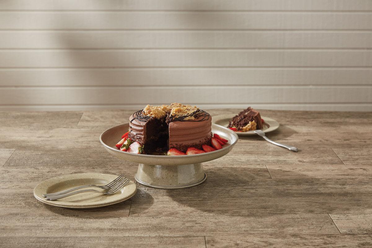 Granite Enamelware Sandstone - Cake Pedestal Park Designs - The Fox Decor