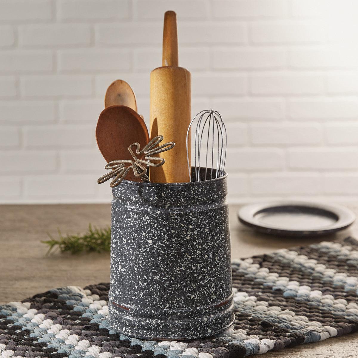 Granite Enamelware Gray - Utensil Crock Park Designs