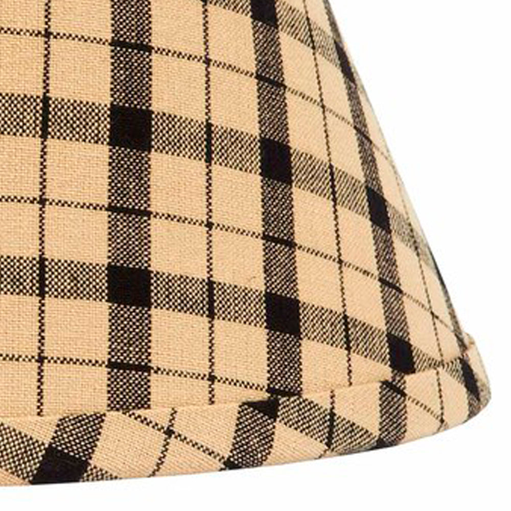 Black Nutmeg Salem Check Black 10" Lampshade 0R120011 - The Fox Decor