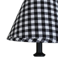 Heritage House Check - Black & Cream Lampshade 10 Inch Regular Clip 0R640011 - The Fox Decor