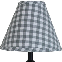 Heritage House Check - Gray & Cream Lampshade 10 Inch Regular Clip 0R640083 - The Fox Decor