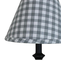 Heritage House Check - Gray & Cream Lampshade 10 Inch Regular Clip 0R640083 - The Fox Decor