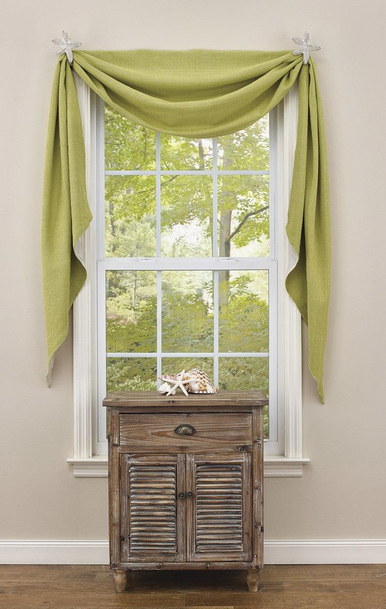 Crawford Lined Fishtail Swag - Aloe Set of 4 - Park Designs - The Fox Decor