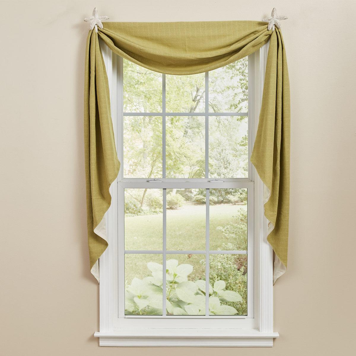 Crawford Lined Fishtail Swag - Aloe Set of 4 - Park Designs - The Fox Decor