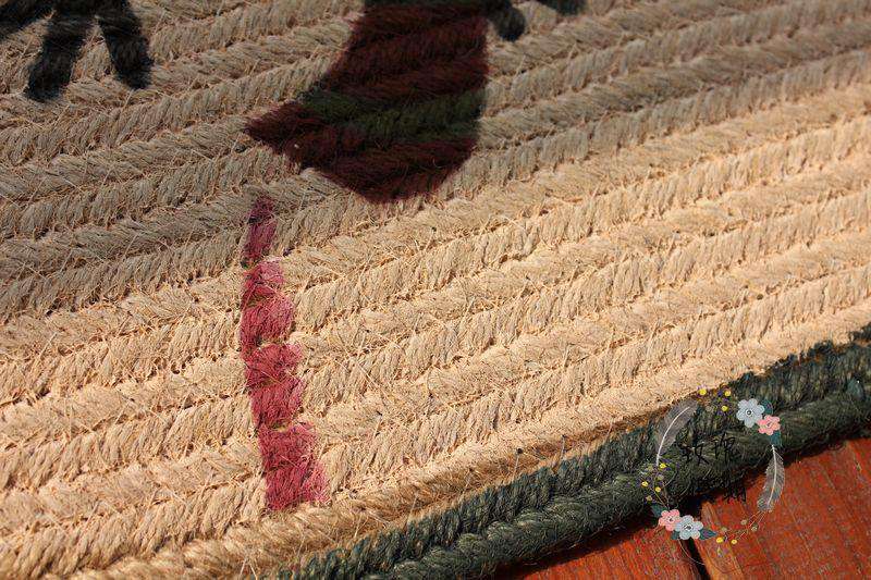 100% Handmade Natural Jute Braided Rug/Mat 20x30" rug The Fox Decor 
