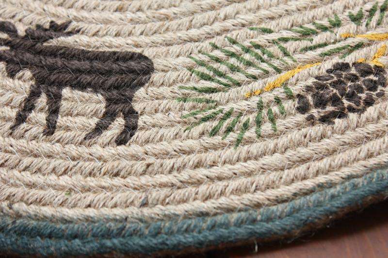 100% Handmade Natural Jute Braided Rug/Mat 20x30" rug The Fox Decor 