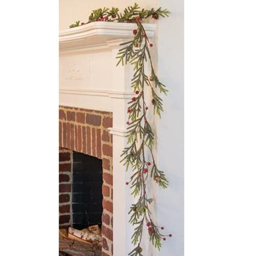 Mountain Pine & Berries Garland, 5' - The Fox Decor