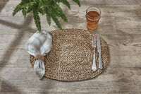 Thumbnail for Oval Jute Braided Placemats - Beige Set Of 6 Park Designs
