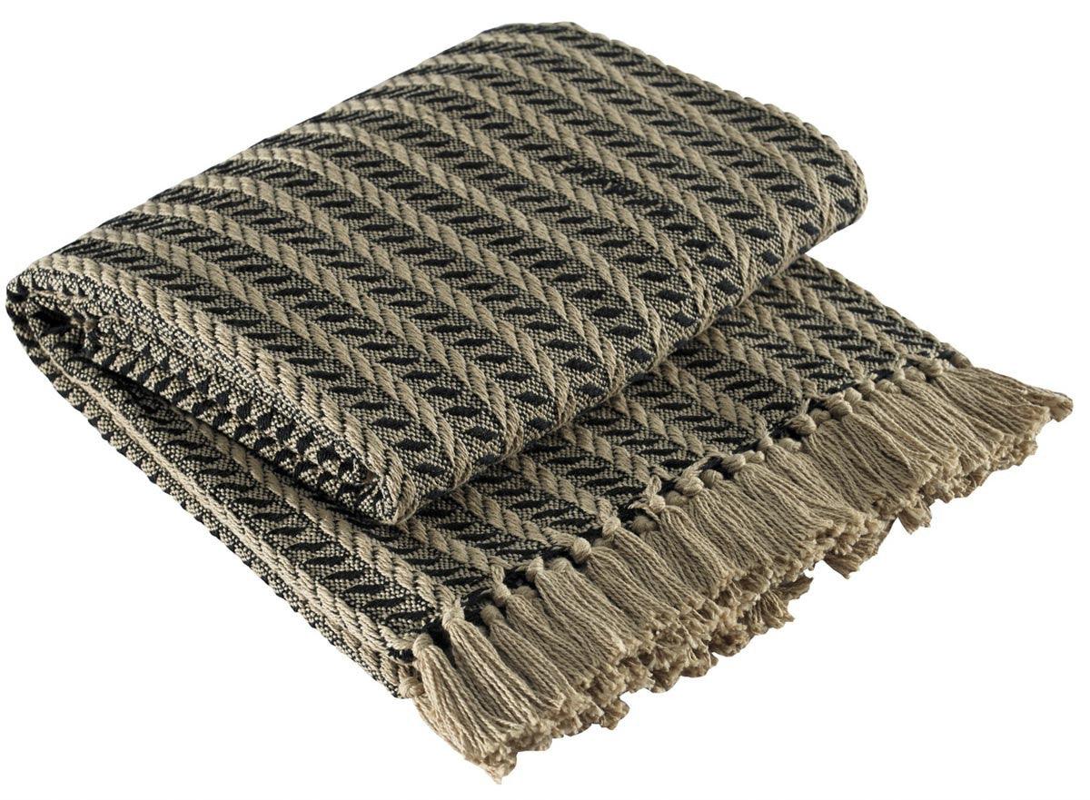 Cable Throw - Black & Tan 50x60 Park Designs - The Fox Decor