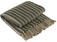 Thumbnail for Cable Throw - Black & Tan 50x60 Park Designs - The Fox Decor