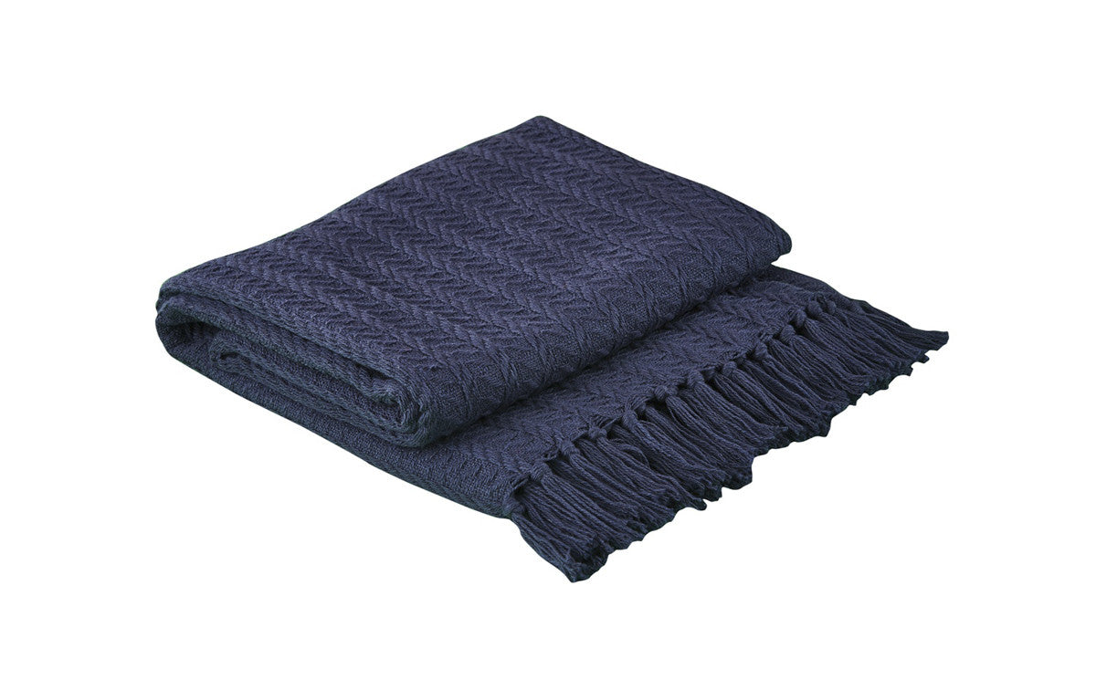 Cable Throw - Navy 50x60 Park Designs