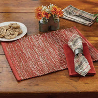 Ashfield Placemats - Red Yarn Set Of 6 Park Designs - The Fox Decor