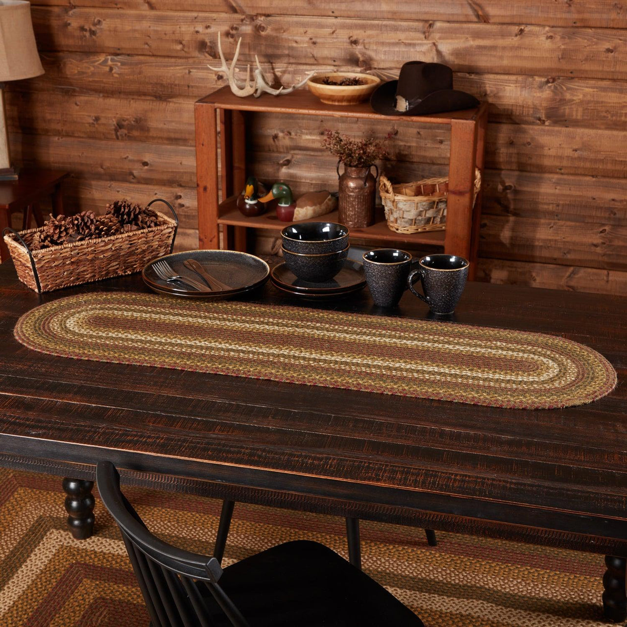 Tea Cabin Jute Braided Table Runner - The Fox Decor