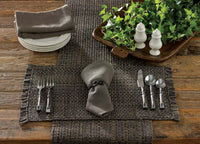 Thumbnail for Tweed Placemats - Charcoal Set Of 6 Park Designs - The Fox Decor