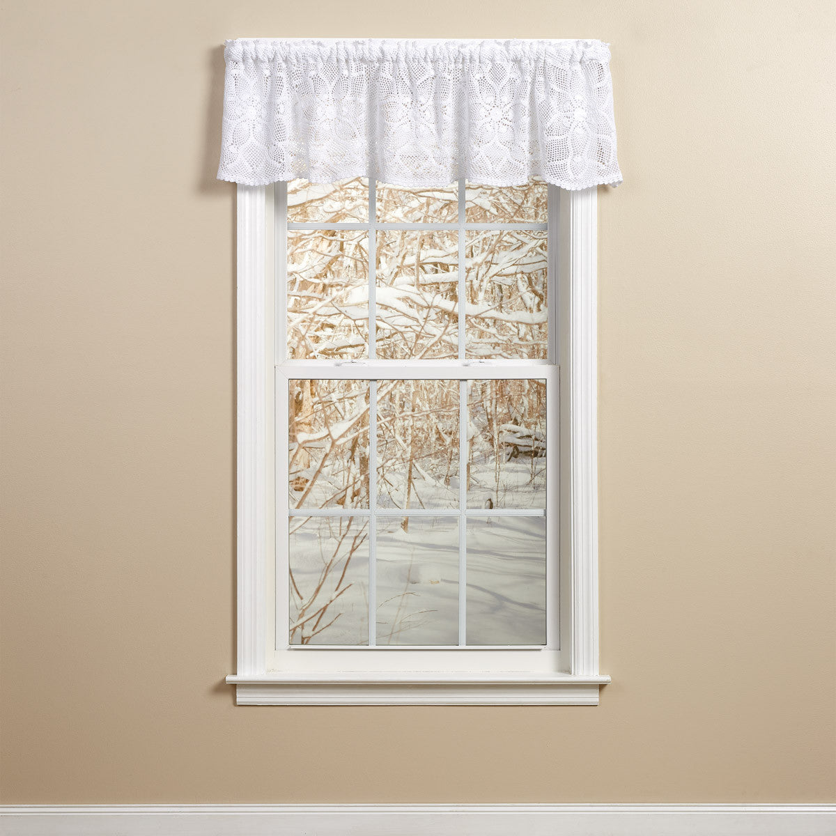 Kadia Crochet Valance 60"x 14" Park designs - The Fox Decor