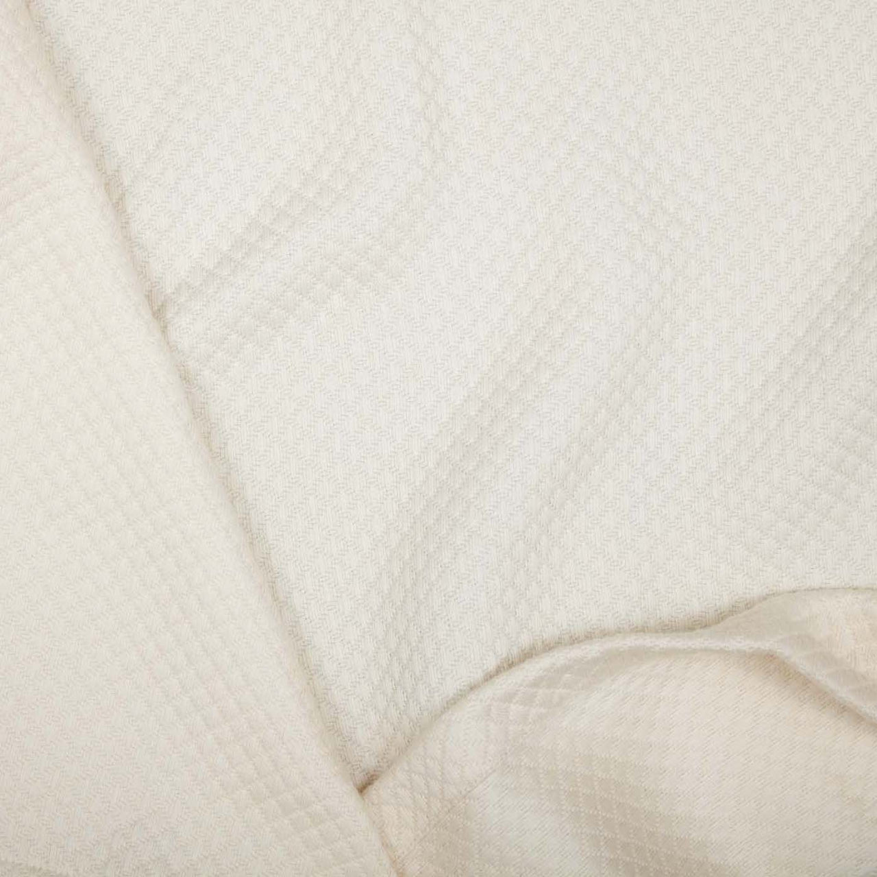 Serenity Creme Twin Cotton Woven Blanket 90"x62" VHC Brands