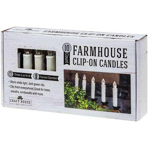 10/Set, Remote Clip Tapers, White - The Fox Decor