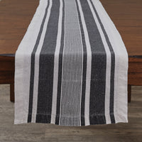 Thumbnail for Bleach And Black Stripe Linen Table Runner - 60