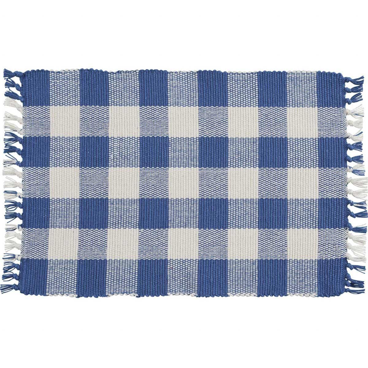 Wicklow Check Placemats - China Blue Set Of 6 Park Designs - The Fox Decor