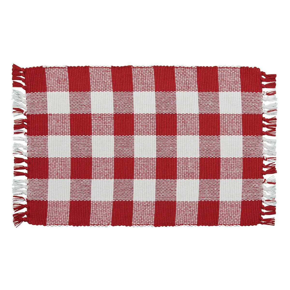 Wicklow Check Placemats - Red & Cream Set Of 6 Park Designs - The Fox Decor