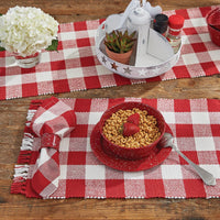 Thumbnail for Wicklow Check Placemats - Red & Cream Set Of 6 Park Designs - The Fox Decor