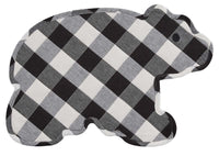 Wicklow Check Bear Placemats - Black & Cream Set Of 6 Park Designs - The Fox Decor