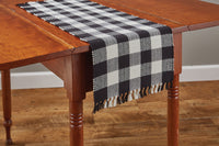 Wicklow Check Table Runners - Black & Cream 54