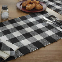 Wicklow Check Table Runner - Black & Cream 36