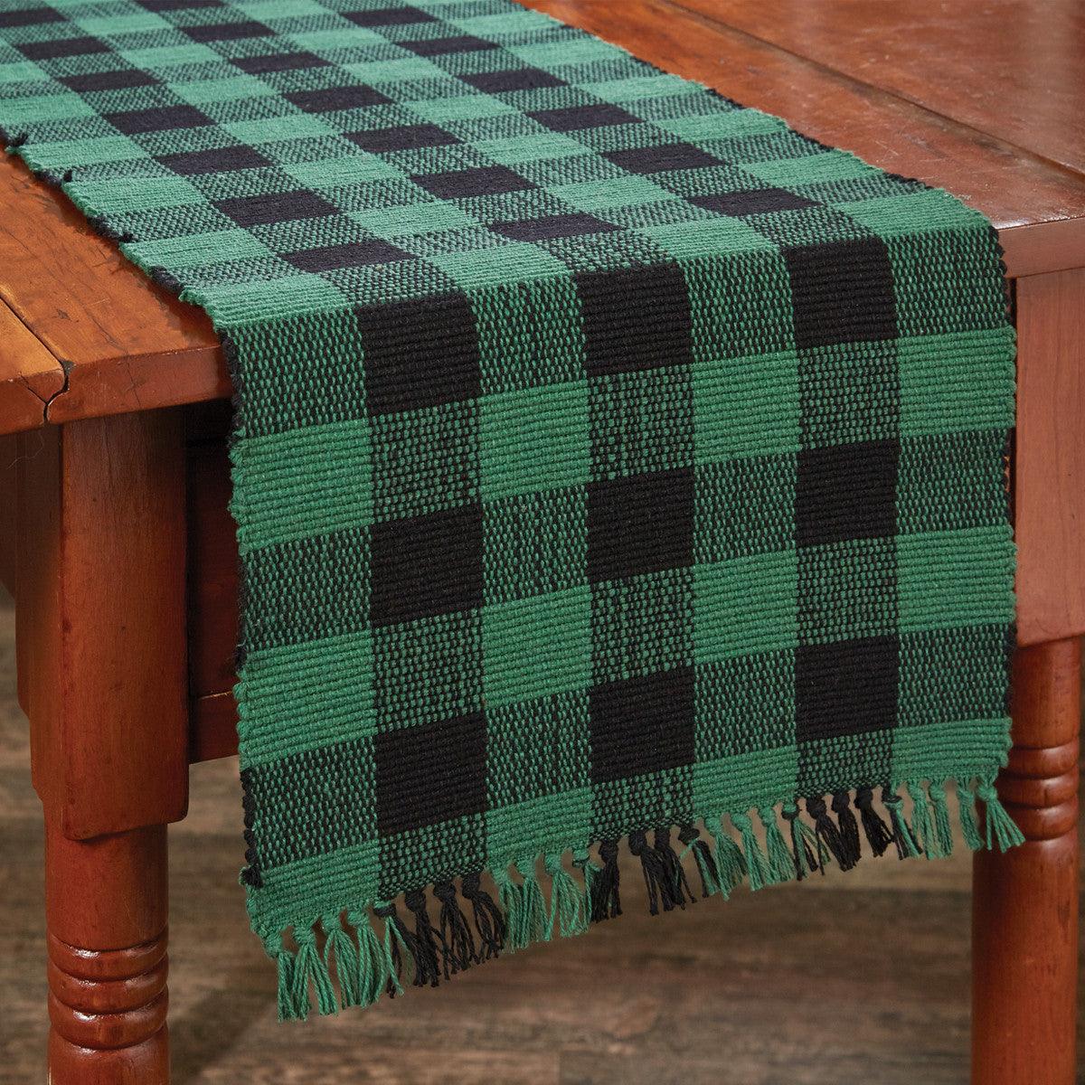 Wicklow Check Table Runner - Forest 13x36 set of 2 Park Designs - The Fox Decor