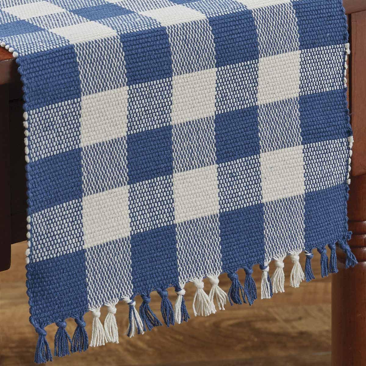 Wicklow Check Table Runner - China Blue 54" Park Designs - The Fox Decor