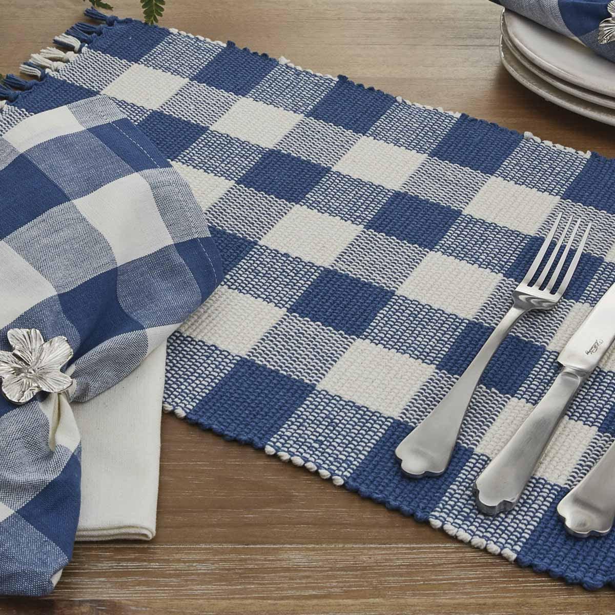 Wicklow Check Table Runner - China Blue Park Designs - The Fox Decor