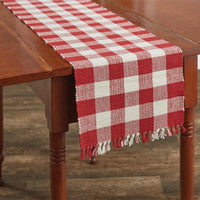 Thumbnail for Wicklow Check Table Runner - Red & Cream 13x54 Park Designs - The Fox Decor
