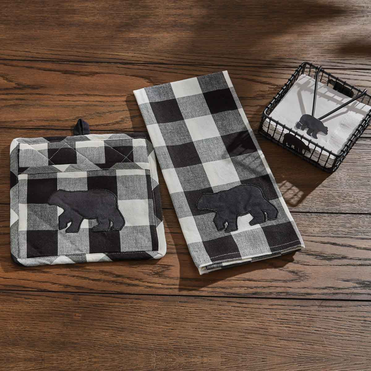 Wicklow Check Bear Dishtowels - Set of 2 Park Designs