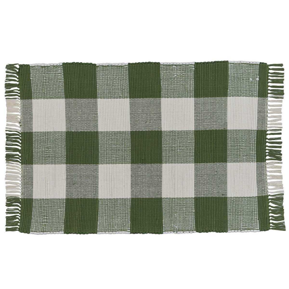 Wicklow Check Rag Rugs - Sage - The Fox Decor