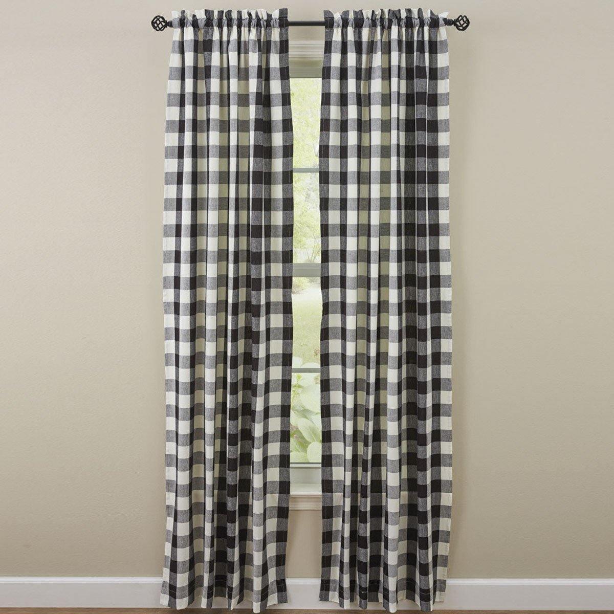 Wicklow Check Panels - Black & Cream 72x84 Park Designs - The Fox Decor