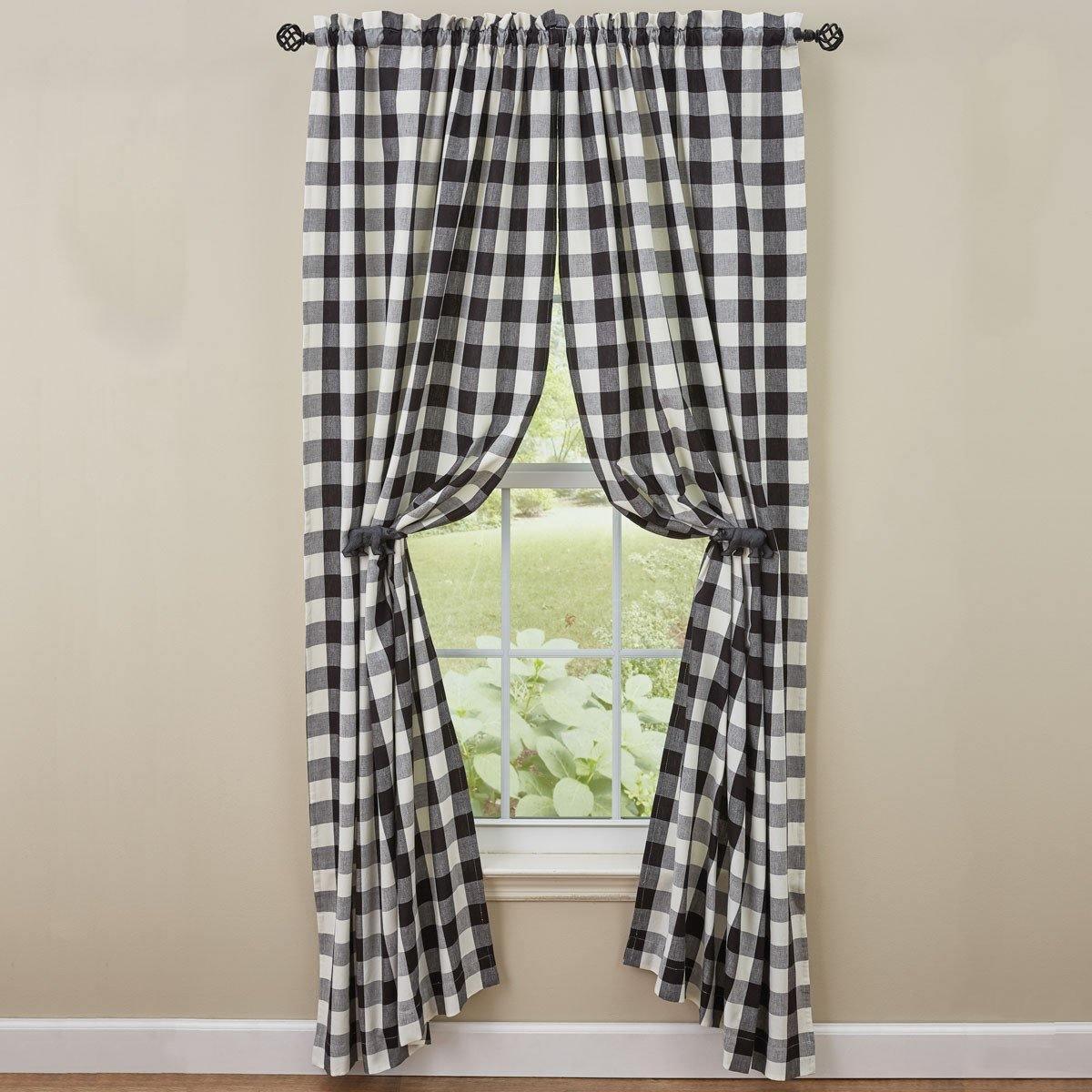 Wicklow Check Panels - Black & Cream 72x84 Park Designs - The Fox Decor