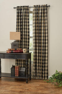 Thumbnail for Wicklow Curtain Panels - Black 72x84 Park Designs - The Fox Decor